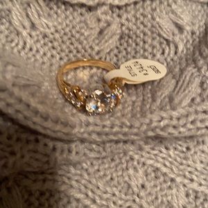 Cubic Zirconia Faux Diamond Ring